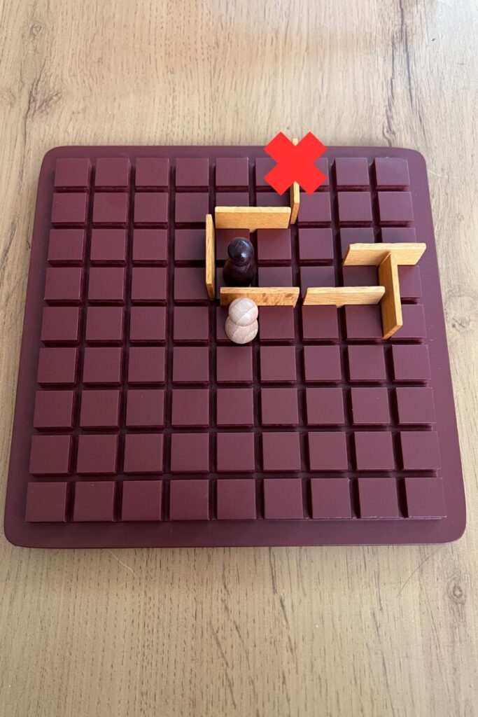 コリドール　壁で駒を完全に防いではいけない説明の画像