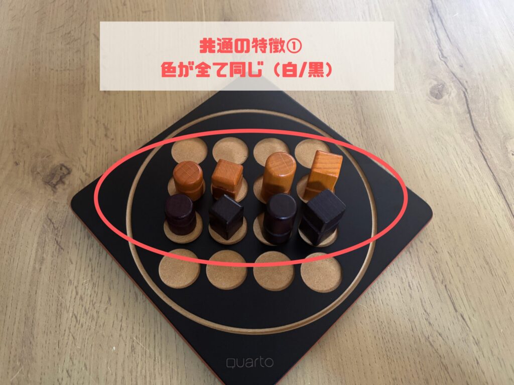 クアルトの共通の特徴の色が全て同じ写真