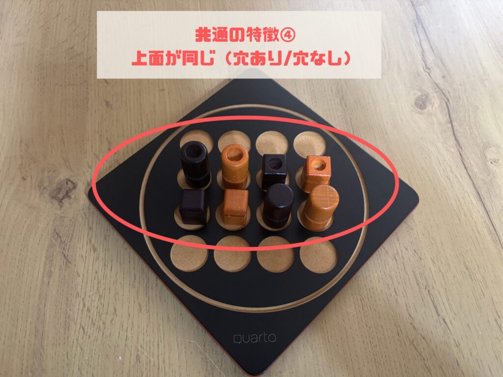 クアルトの共通の特徴の上面が全て同じの写真